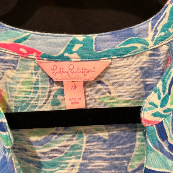 Lilly Pulitzer Blue and Pink Tropical Dress - Picture 3 of 3